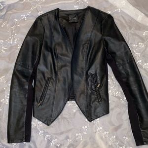 Faux Leather Blazer